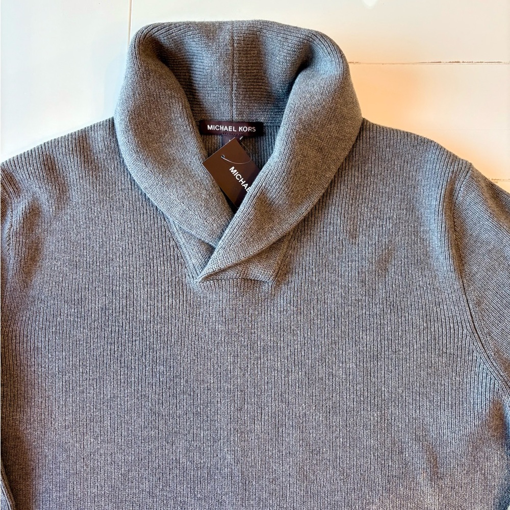 Michael Kors Men's Collared Sweater in Gray